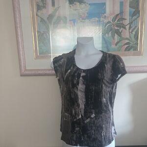 Simply Vera Vera Wang Black Velvet Blouse